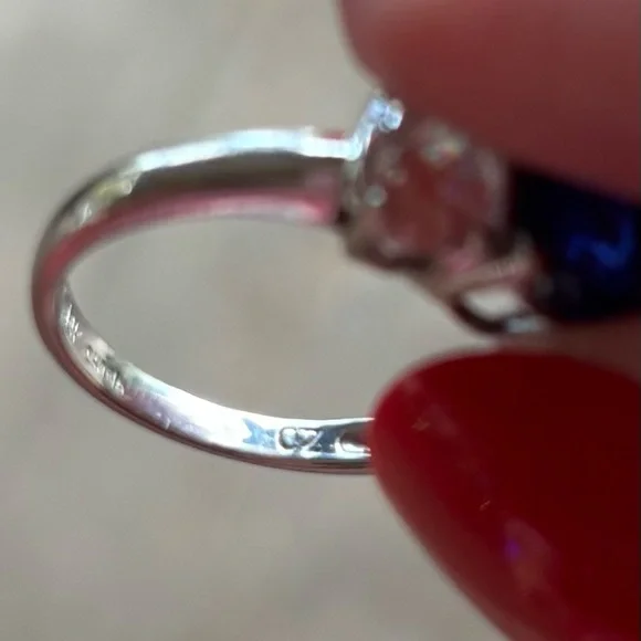 14k WG Blue Spinel Ring - Picture 5 of 15